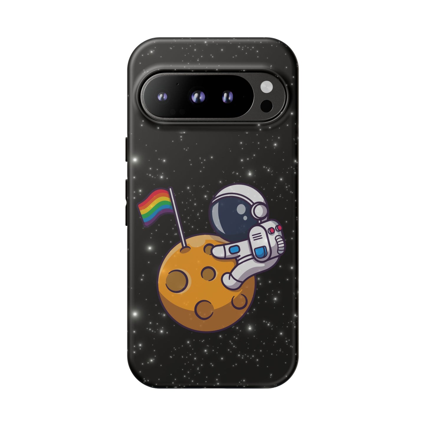 "cosmic queer" lgbtqia+ android astronaut tough phone case