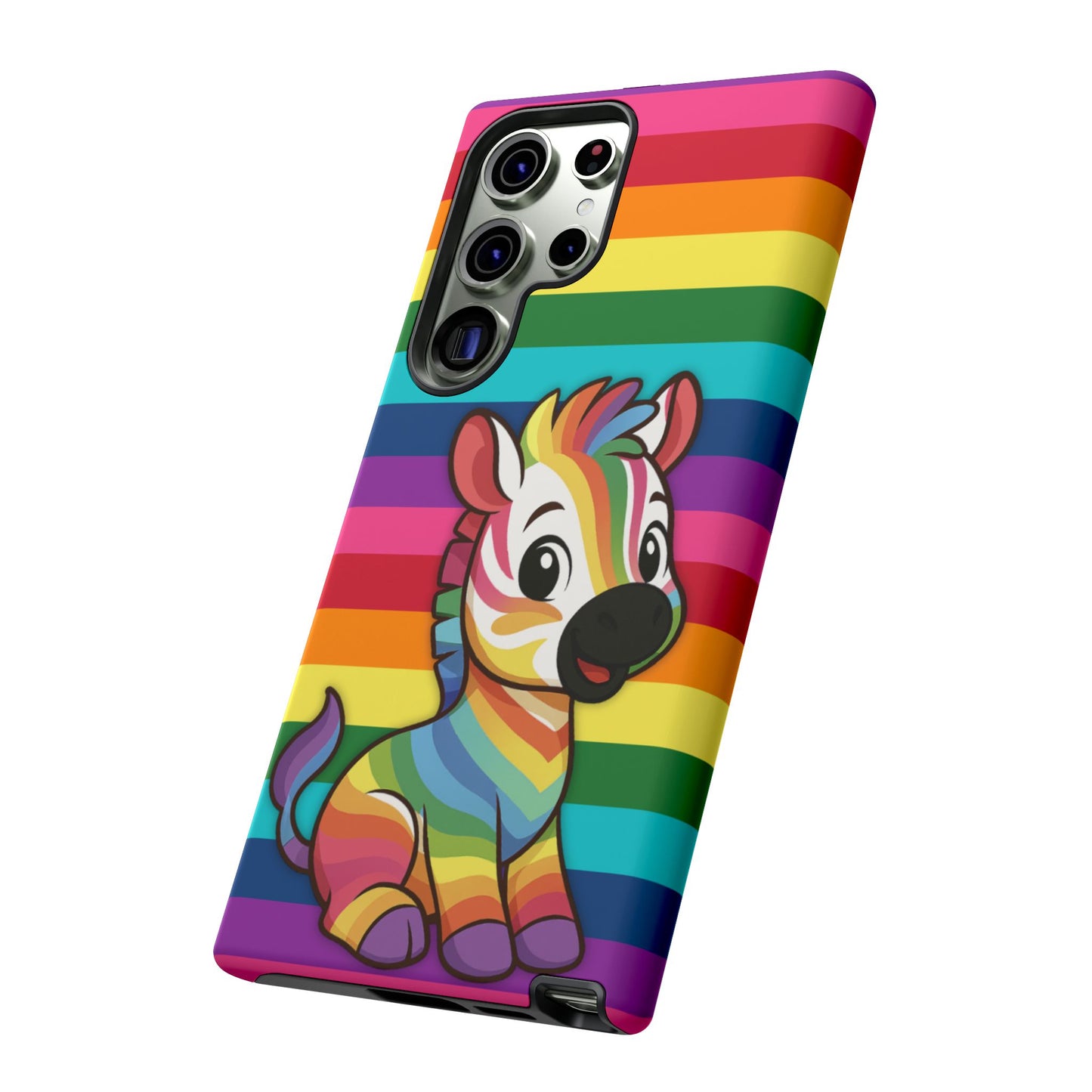 "zee the o.g." – original rainbow pride zebra android tough phone case