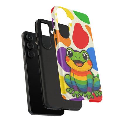 "Rainbow Ribbit" - LGBTQIA+ Pride Frog Android Tough Phone Case