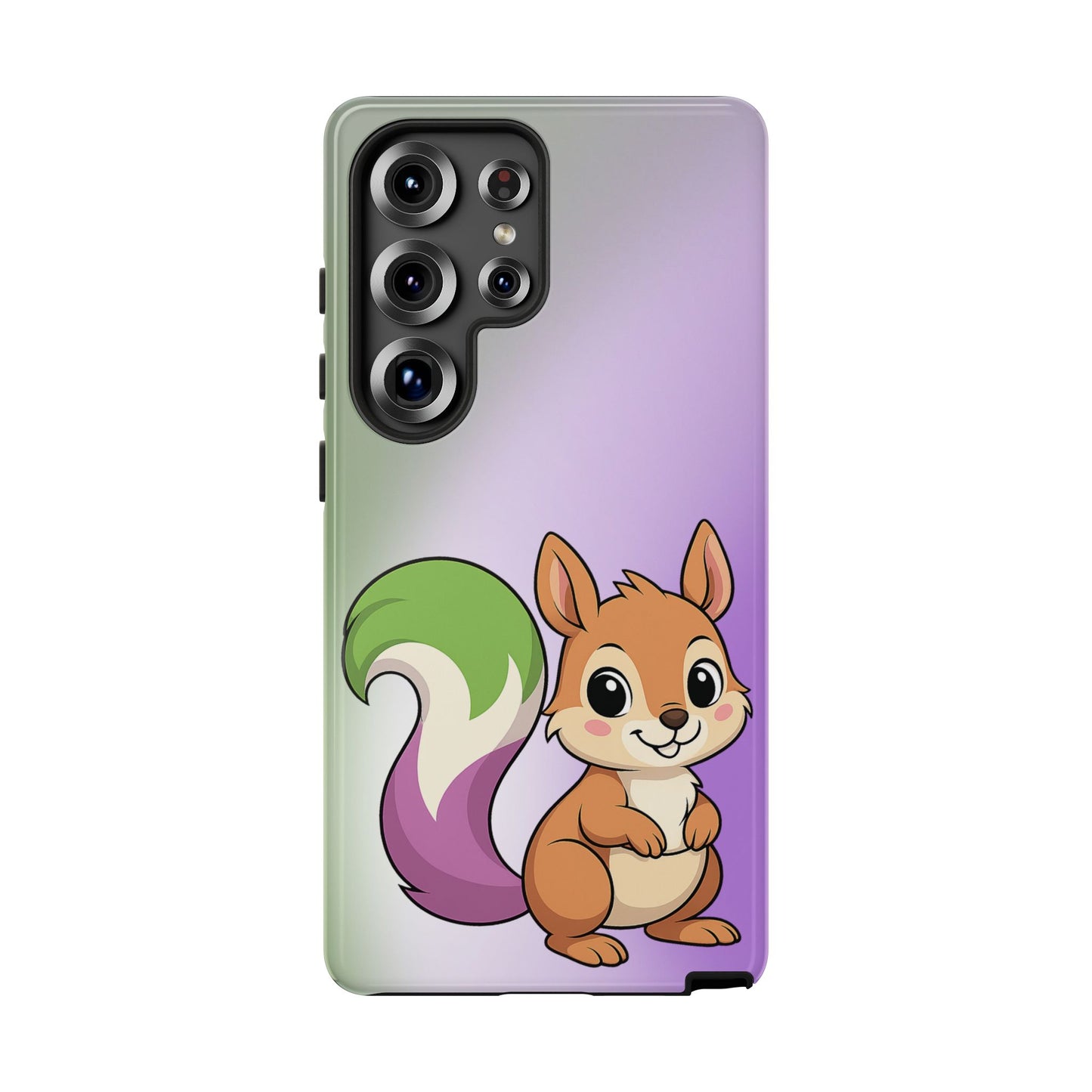 "queeriosity"– genderqueer squirrel pride android tough phone case