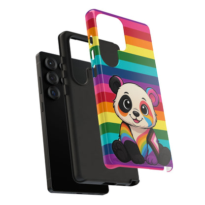 "PrideCub" – Progress + Rainbow Pride Panda Android Tough Phone Case