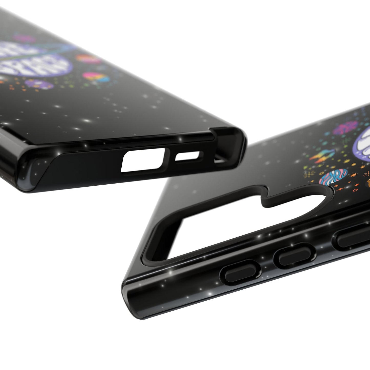 "safe space" lgbtqia+ pride galaxy android tough phone case