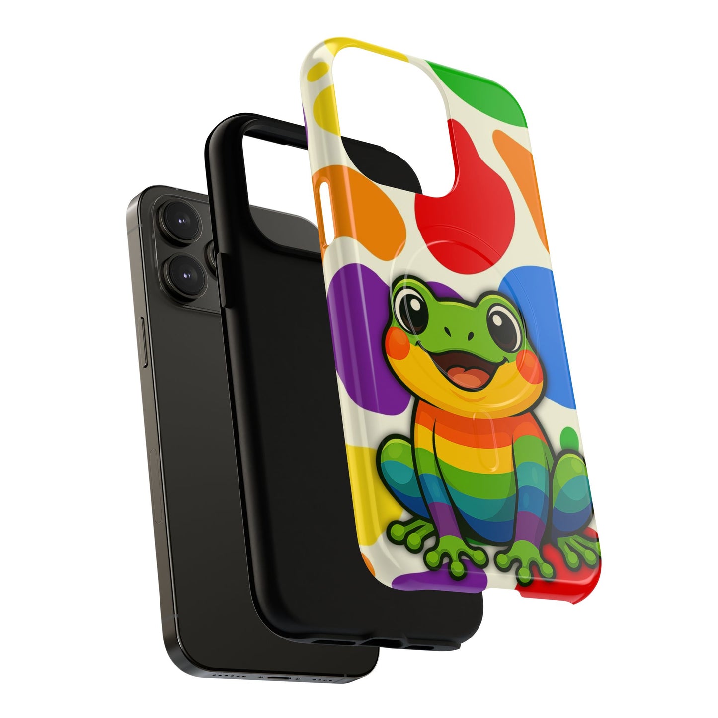 "rainbow ribbit" - lgbtqia+ pride frog magsafe® iphone tough case