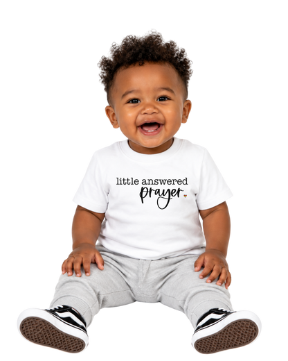 “Little Answered Prayer” Baby Jersey T-Shirt