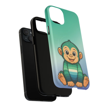 "Monkey Love" – Gay [MLM] Pride Monkey MagSafe® iPhone Tough Case