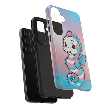 “Sea Me” – Trans Pride Seahorse Android Tough Phone Case