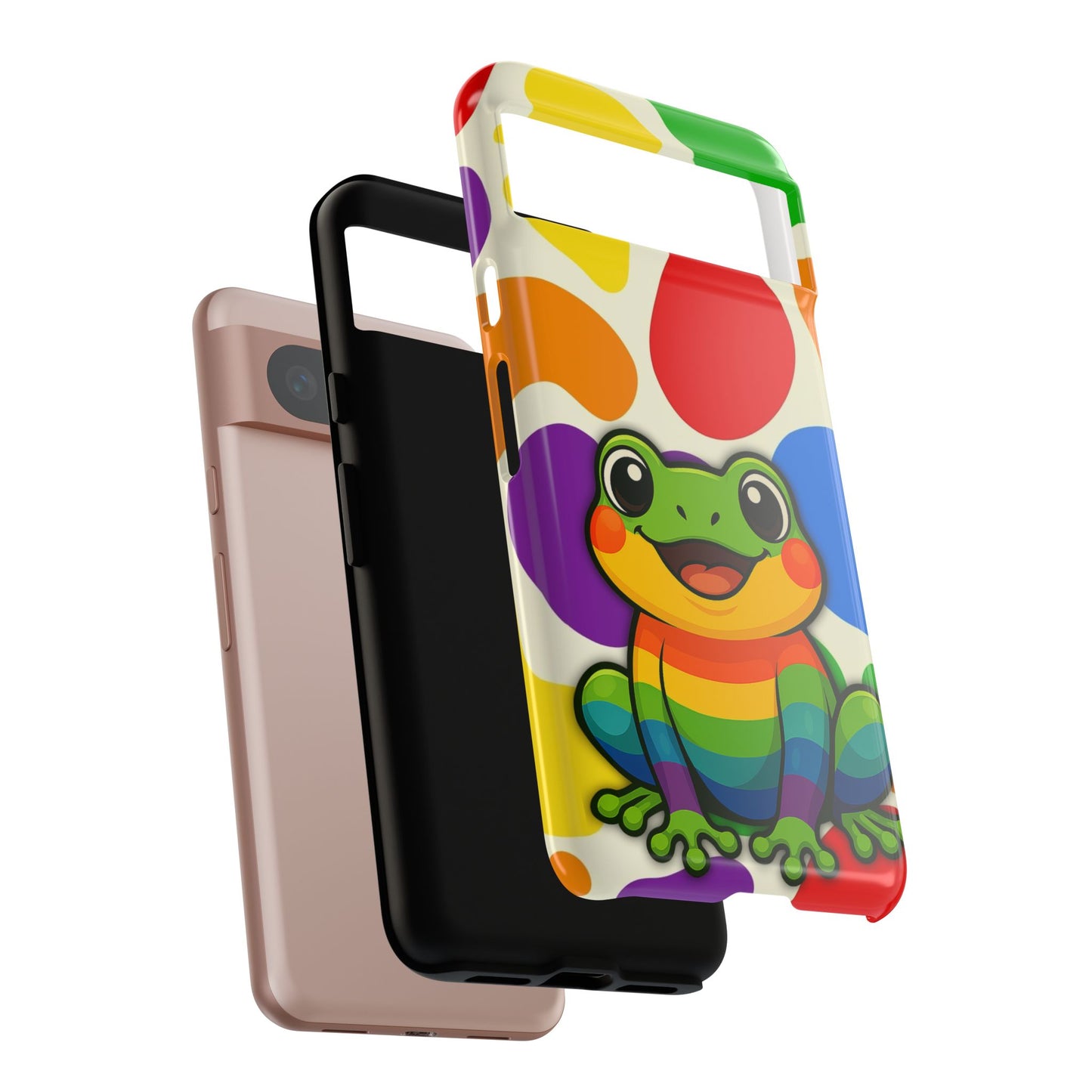 "rainbow ribbit" - lgbtqia+ pride frog android tough phone case