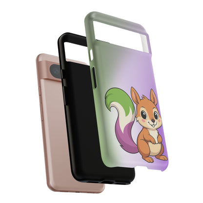 "Queeriosity"– Genderqueer Squirrel Pride Android Tough Phone Case