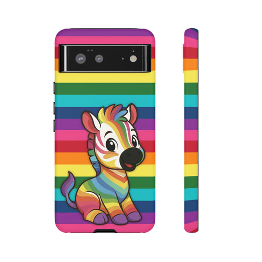 "Zee the O.G." – Original Rainbow Pride Zebra Android Tough Phone Case