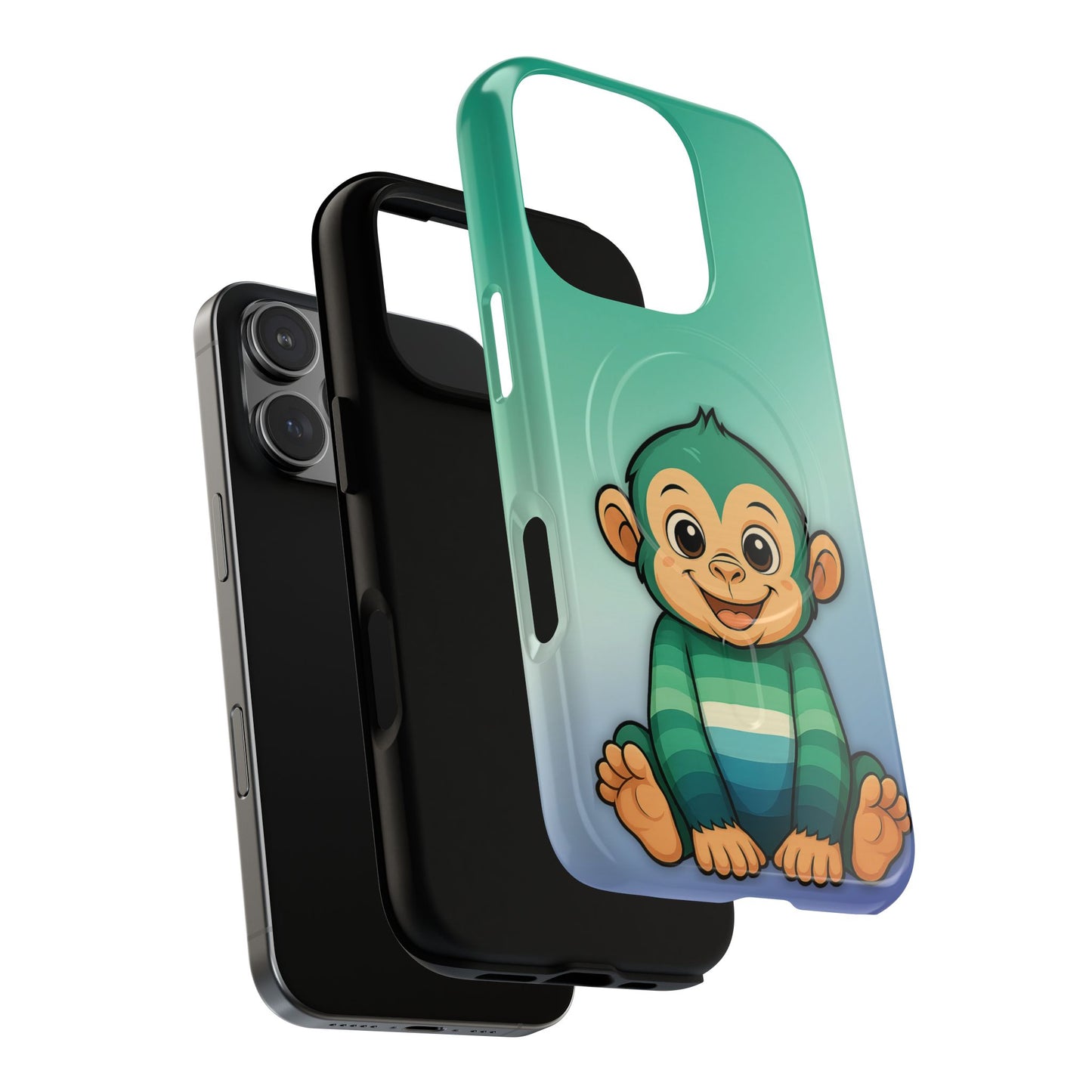 "monkey love" – gay [mlm] pride monkey magsafe® iphone tough case
