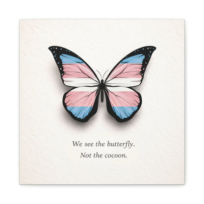 Trans Pride Butterfly | Metamorphosis Series Canvas Wall Art