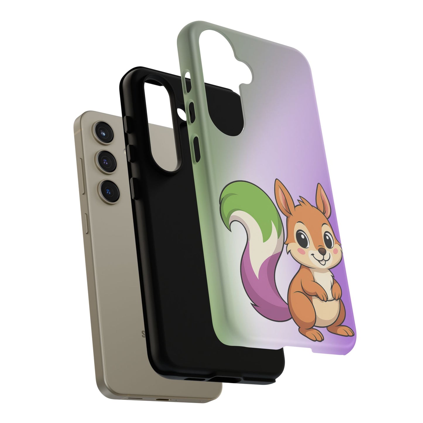 "queeriosity"– genderqueer squirrel pride android tough phone case