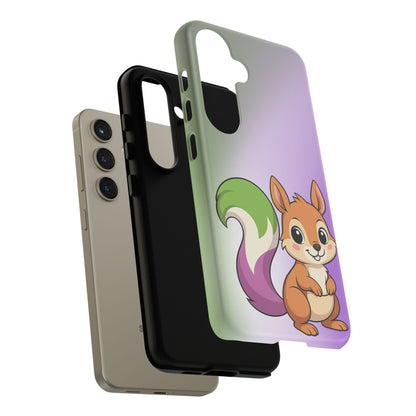 "Queeriosity"– Genderqueer Squirrel Pride Android Tough Phone Case