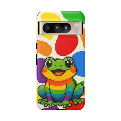 "Rainbow Ribbit" - LGBTQIA+ Pride Frog Android Tough Phone Case