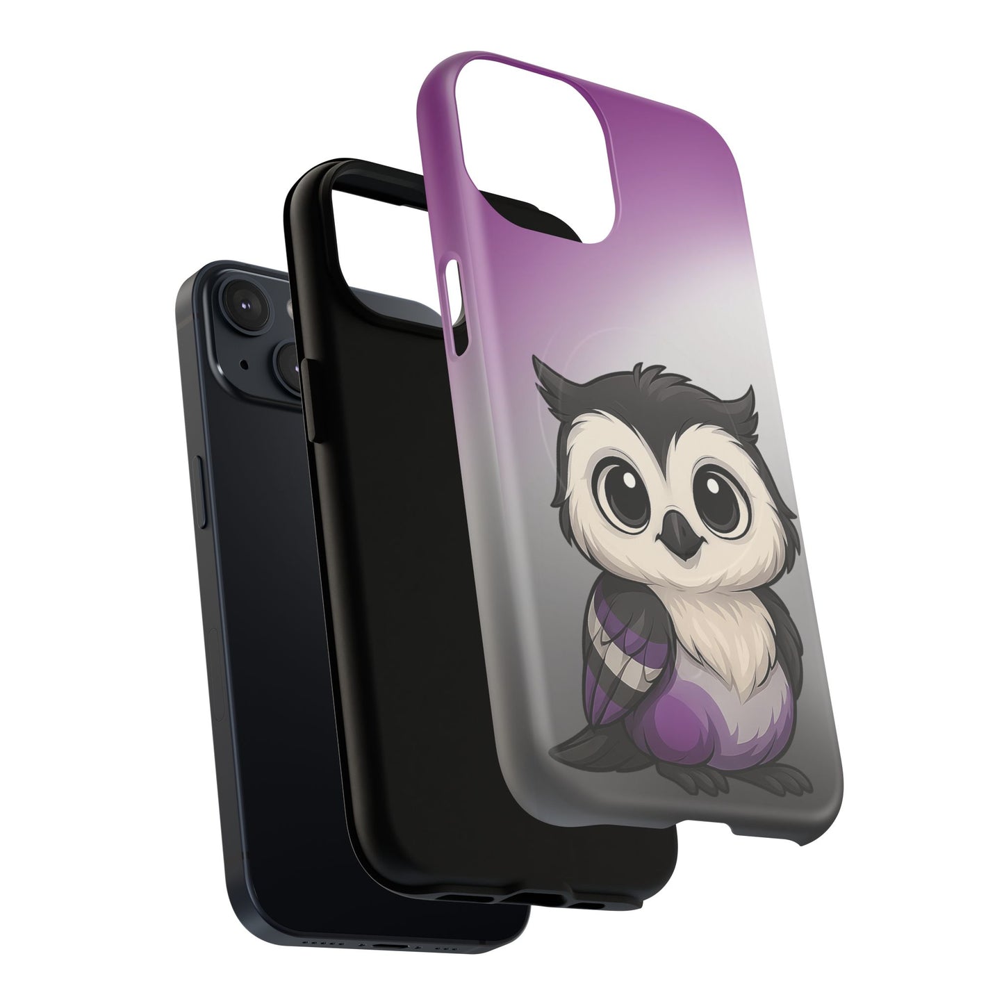 "ace-wise" – asexual pride owl magsafe® iphone tough case