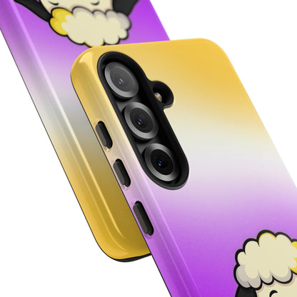 "NonbiBaaary" – Nonbinary Pride Sheep Android Tough Phone Case