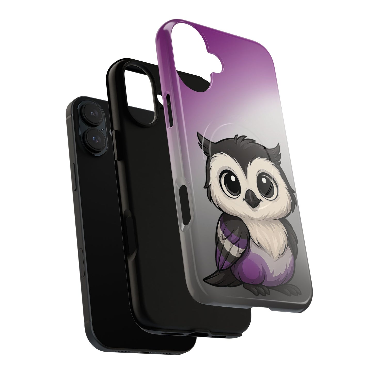 "ace-wise" – asexual pride owl magsafe® iphone tough case