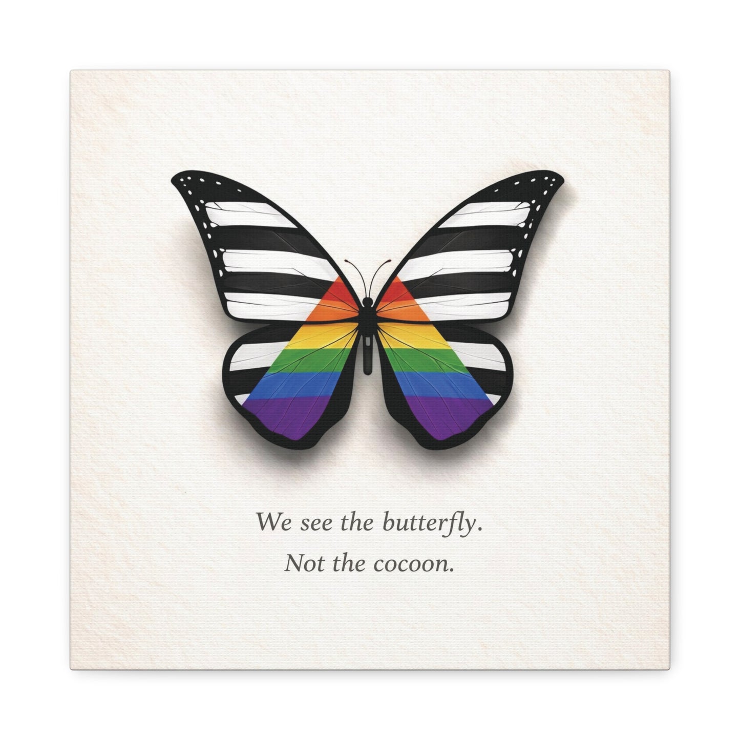 ally pride butterfly | metamorphosis series canvas wall art
