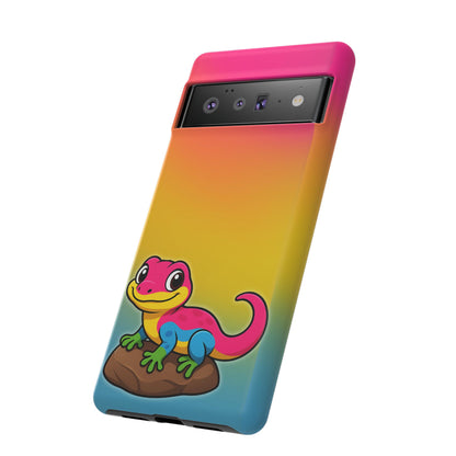 "Pan-tastic Voyage" – Pansexual Pride Gecko Android Tough Phone Case