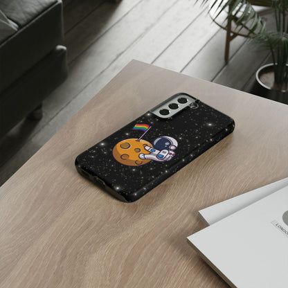 "Cosmic Queer" LGBTQIA+ Android Astronaut Tough Phone Case
