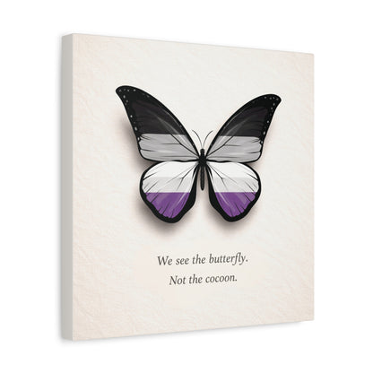 Asexual Pride Butterfly | Metamorphosis Series Canvas Wall Art