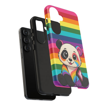 "PrideCub" – Progress + Rainbow Pride Panda Android Tough Phone Case