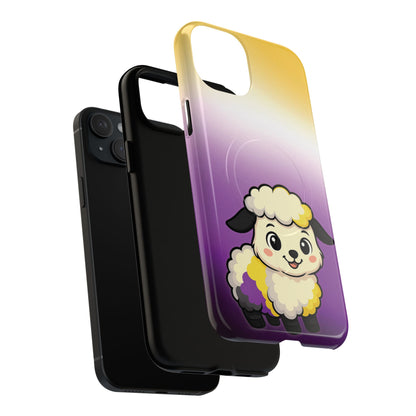 "NonbiBaaary" – Nonbinary Pride Sheep MagSafe® iPhone Tough Case