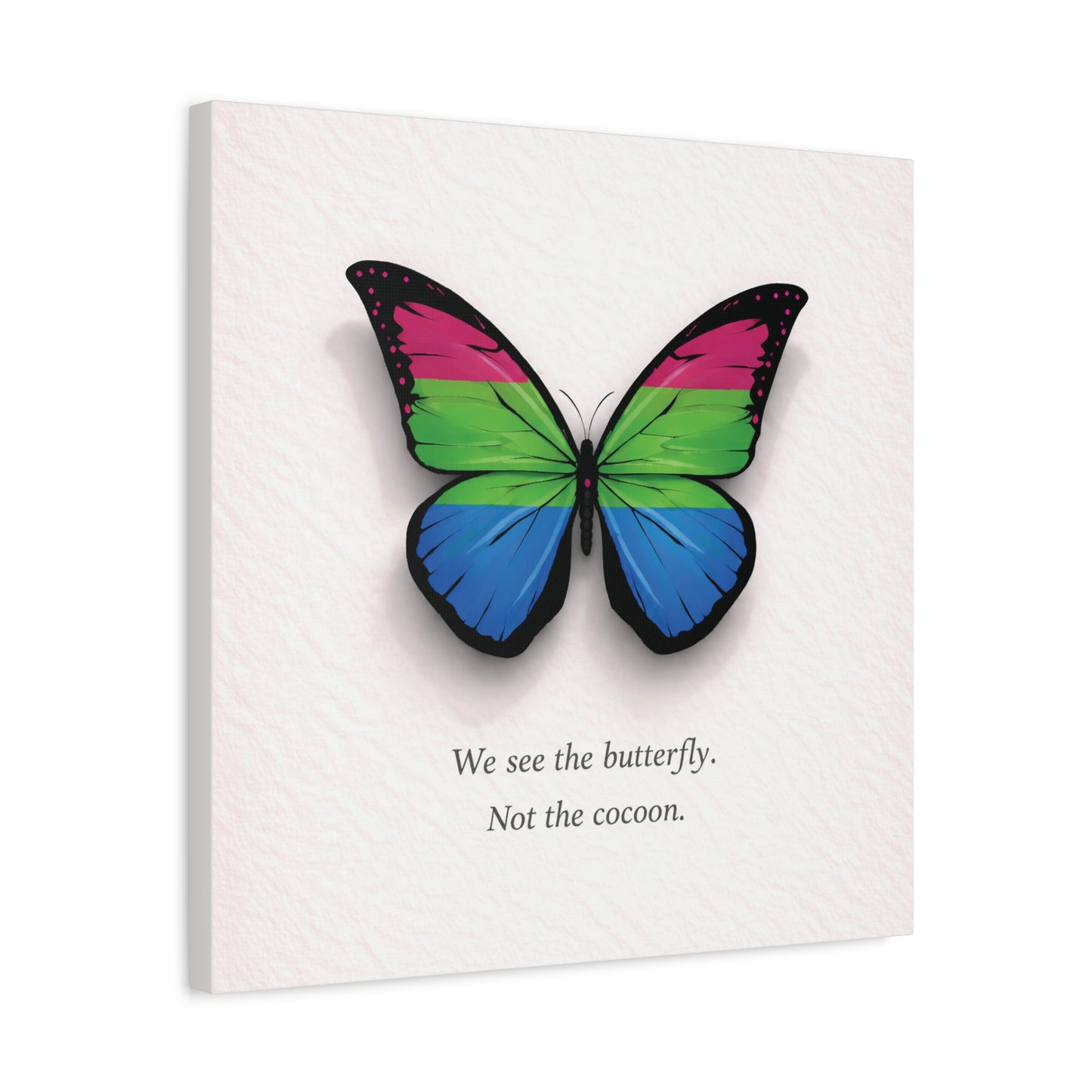 poly pride butterfly | metamorphosis series canvas wall art
