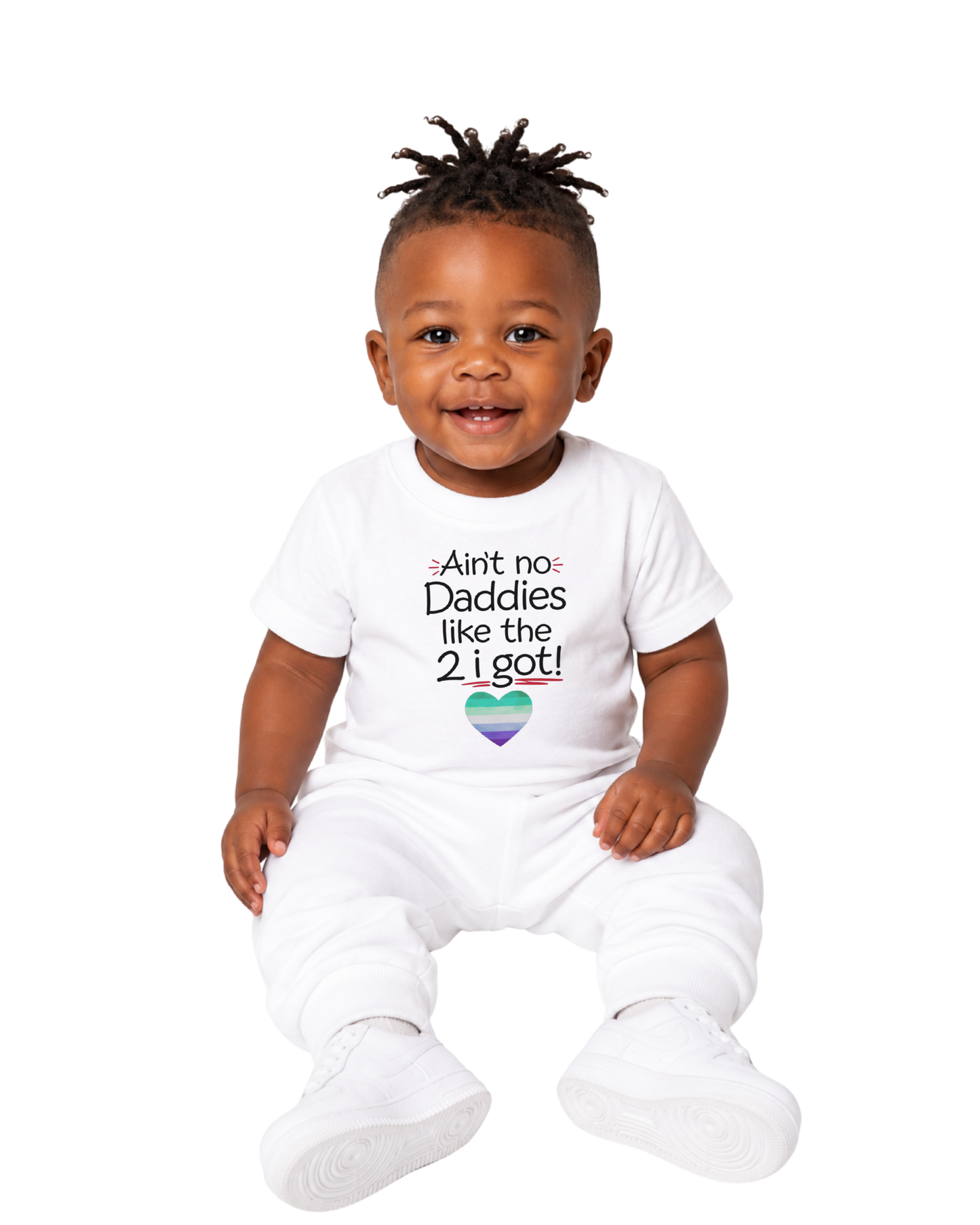 “ain’t no daddies like the 2 i got” baby jersey t-shirt