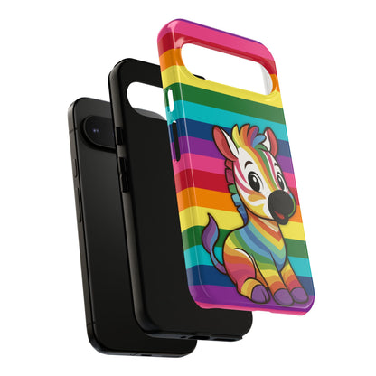 "Zee the O.G." – Original Rainbow Pride Zebra Android Tough Phone Case
