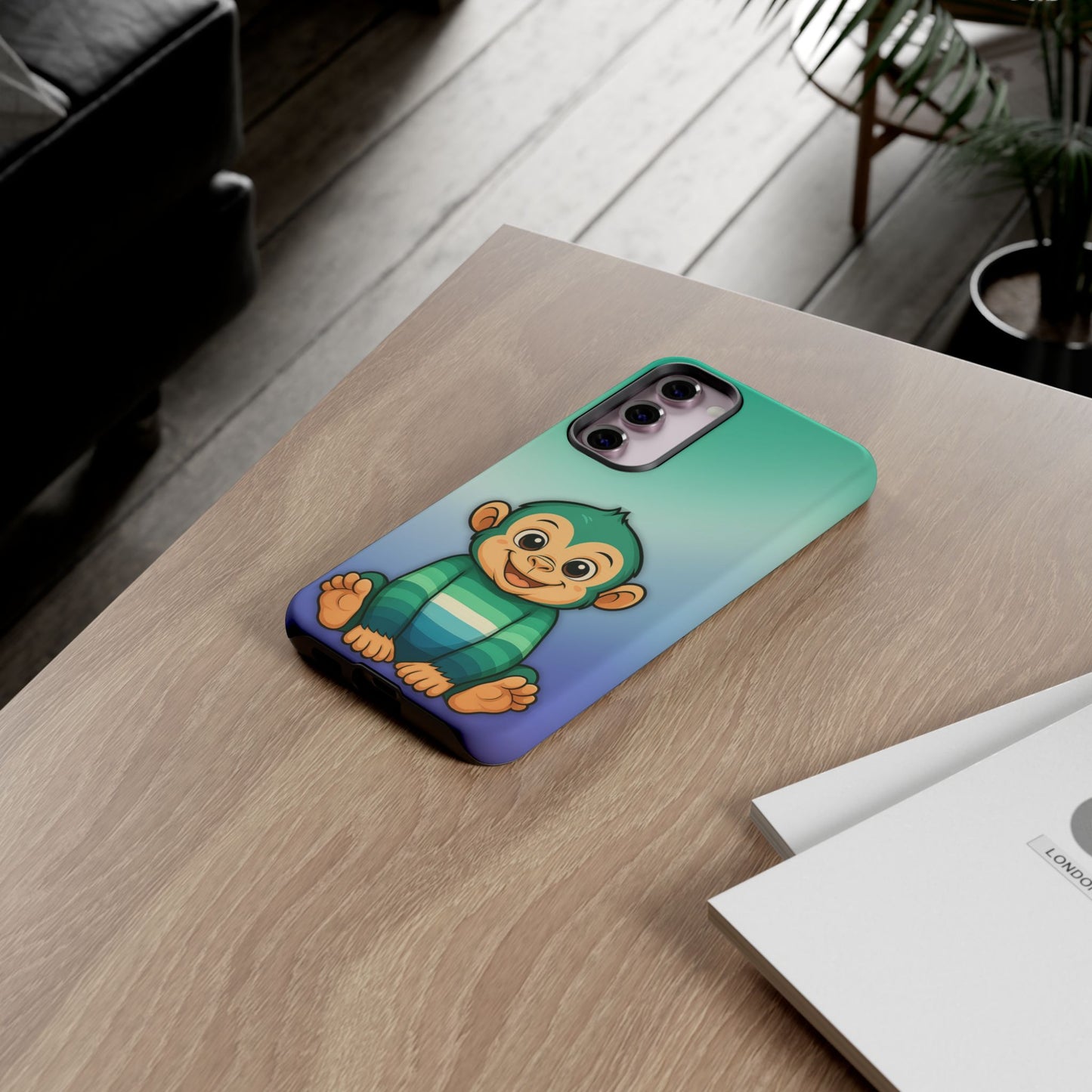 "monkey love" – gay [mlm] pride android tough phone case