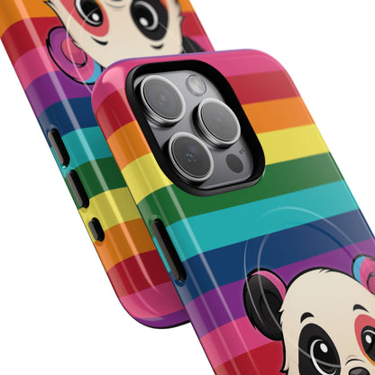 "PrideCub" – Progress + Rainbow Pride Panda MagSafe® iPhone Tough Case