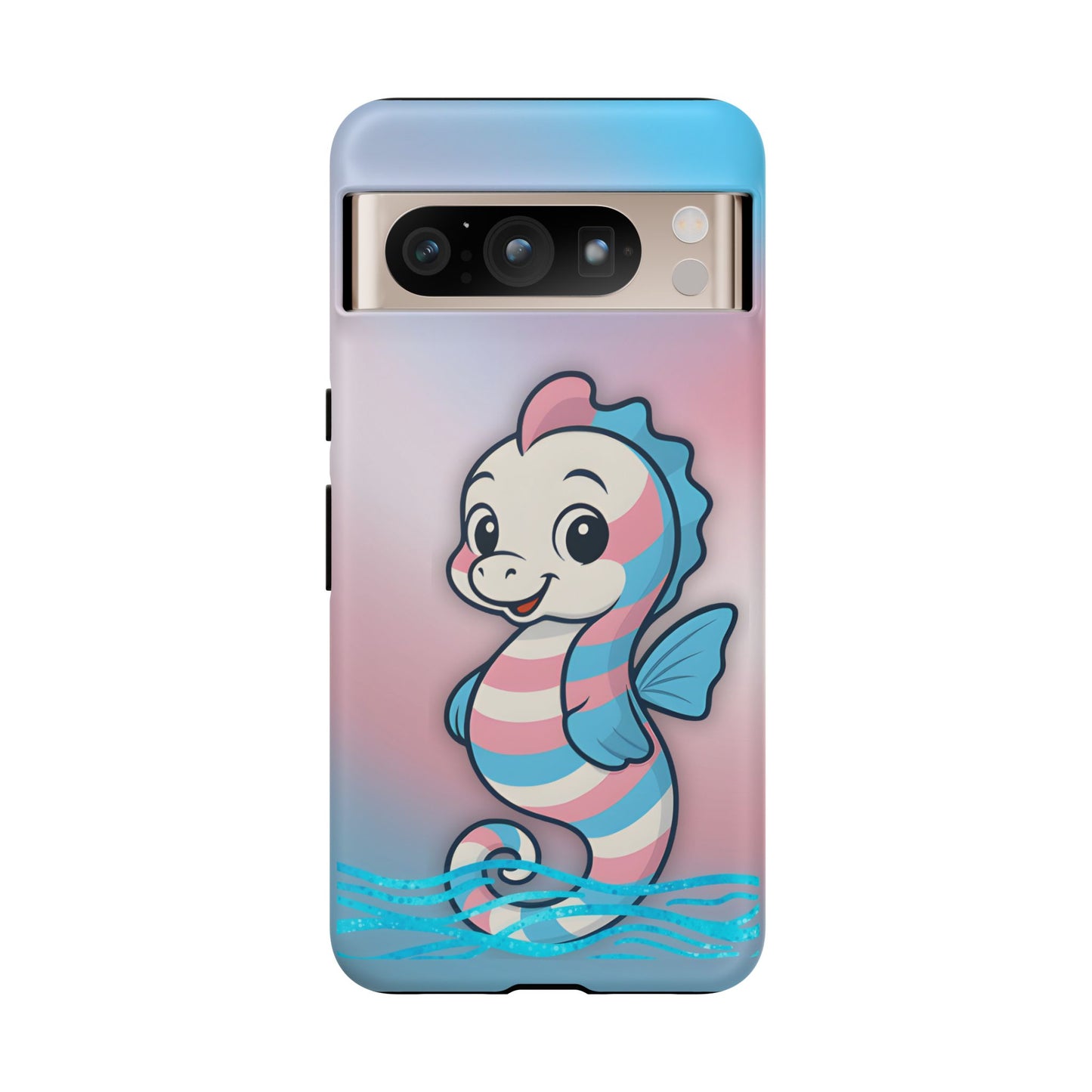 “sea me” – trans pride seahorse android tough phone case