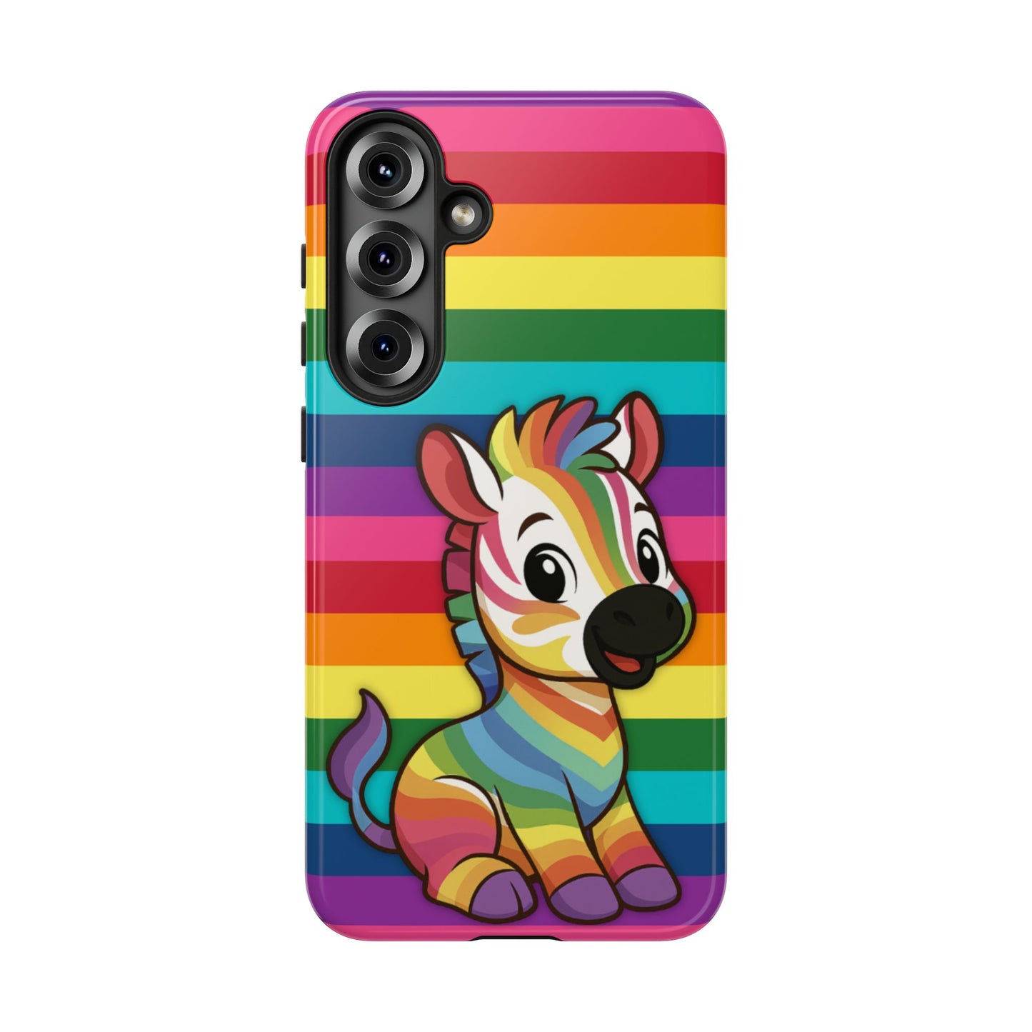 "zee the o.g." – original rainbow pride zebra android tough phone case