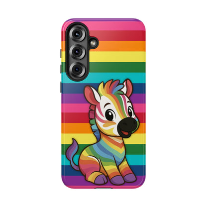 "Zee the O.G." – Original Rainbow Pride Zebra Android Tough Phone Case