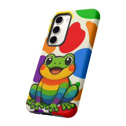 "Rainbow Ribbit" - LGBTQIA+ Pride Frog Android Tough Phone Case