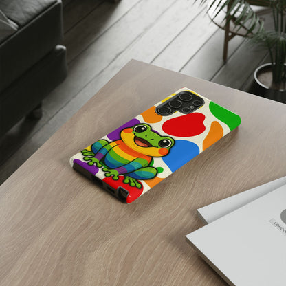 "Rainbow Ribbit" - LGBTQIA+ Pride Frog Android Tough Phone Case