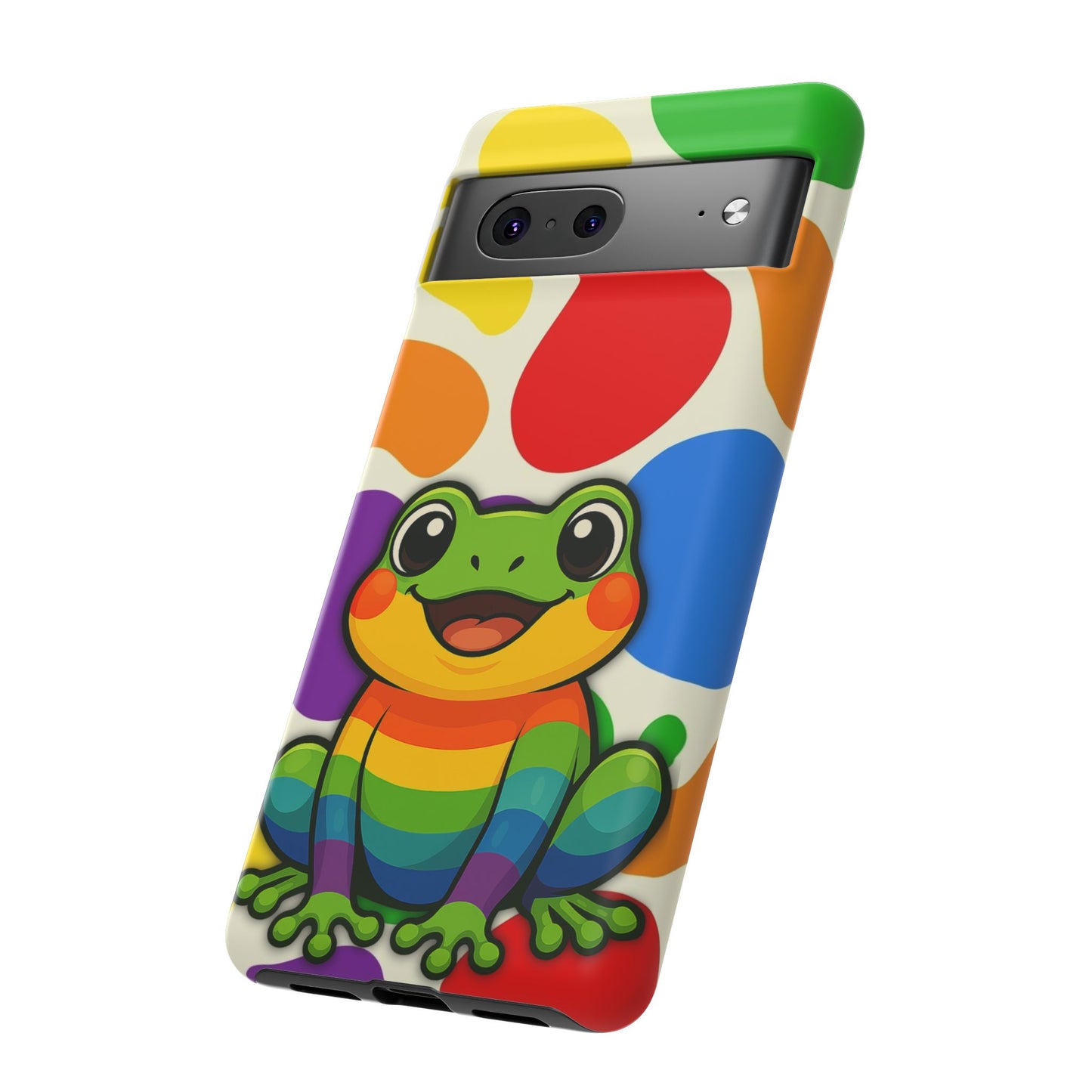 "rainbow ribbit" - lgbtqia+ pride frog android tough phone case