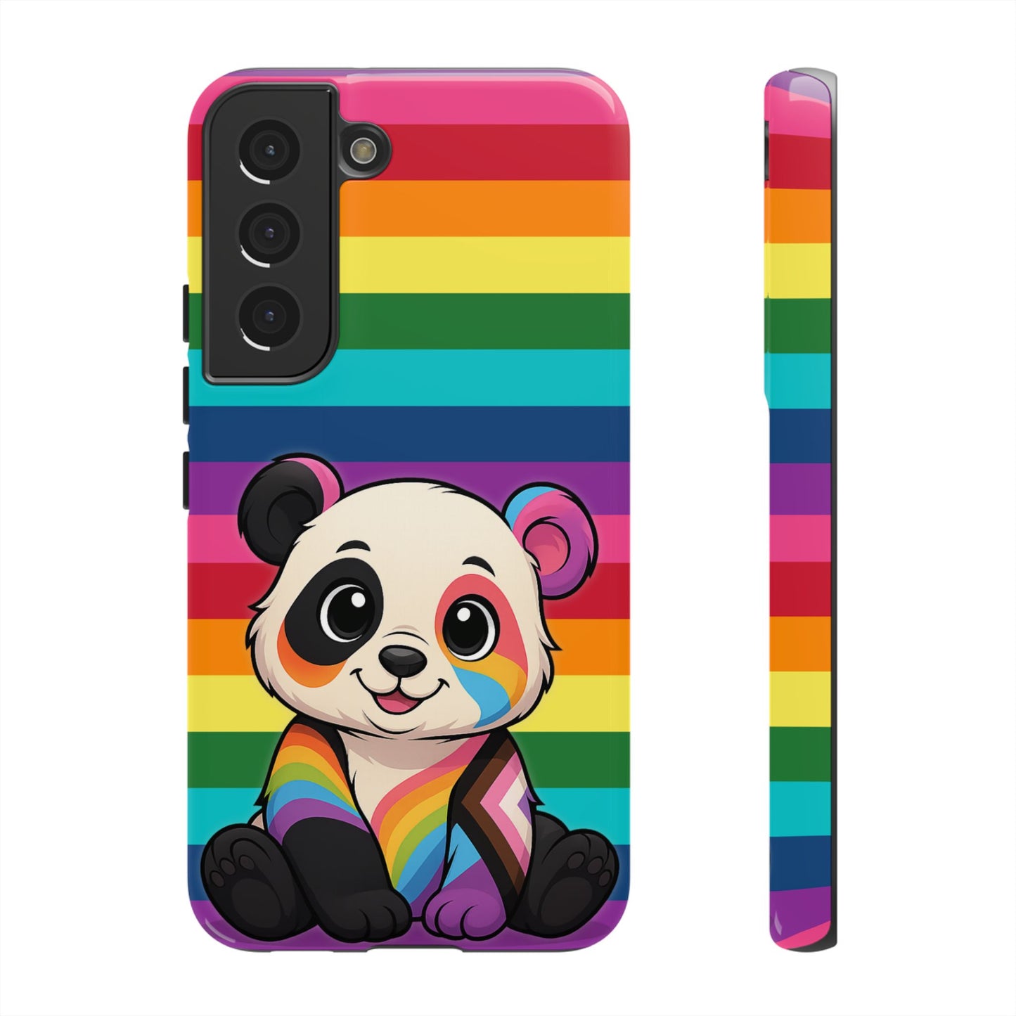 "pridecub" – progress + rainbow pride panda android tough phone case