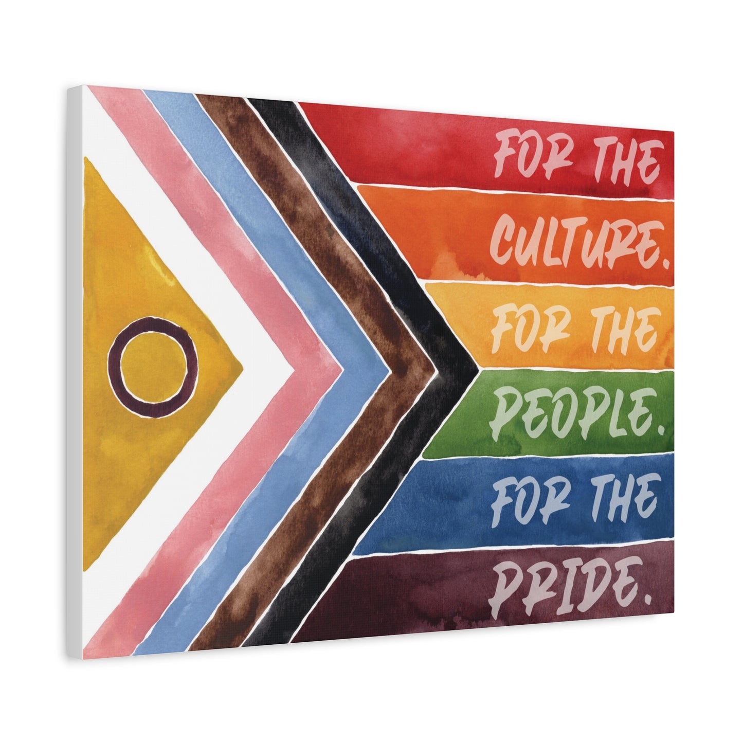 for the culture. for the people. for the pride. | progress pride flag canvas wall art