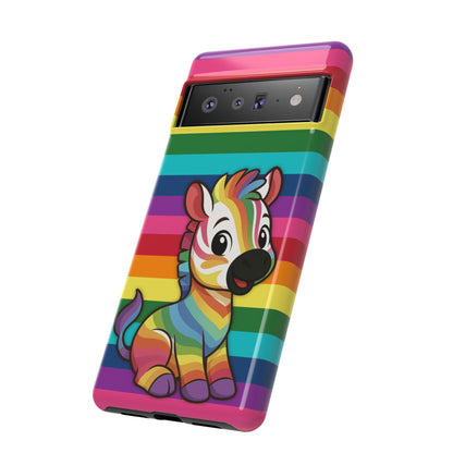 "Zee the O.G." – Original Rainbow Pride Zebra Android Tough Phone Case