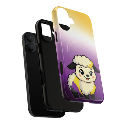 "NonbiBaaary" – Nonbinary Pride Sheep MagSafe® iPhone Tough Case