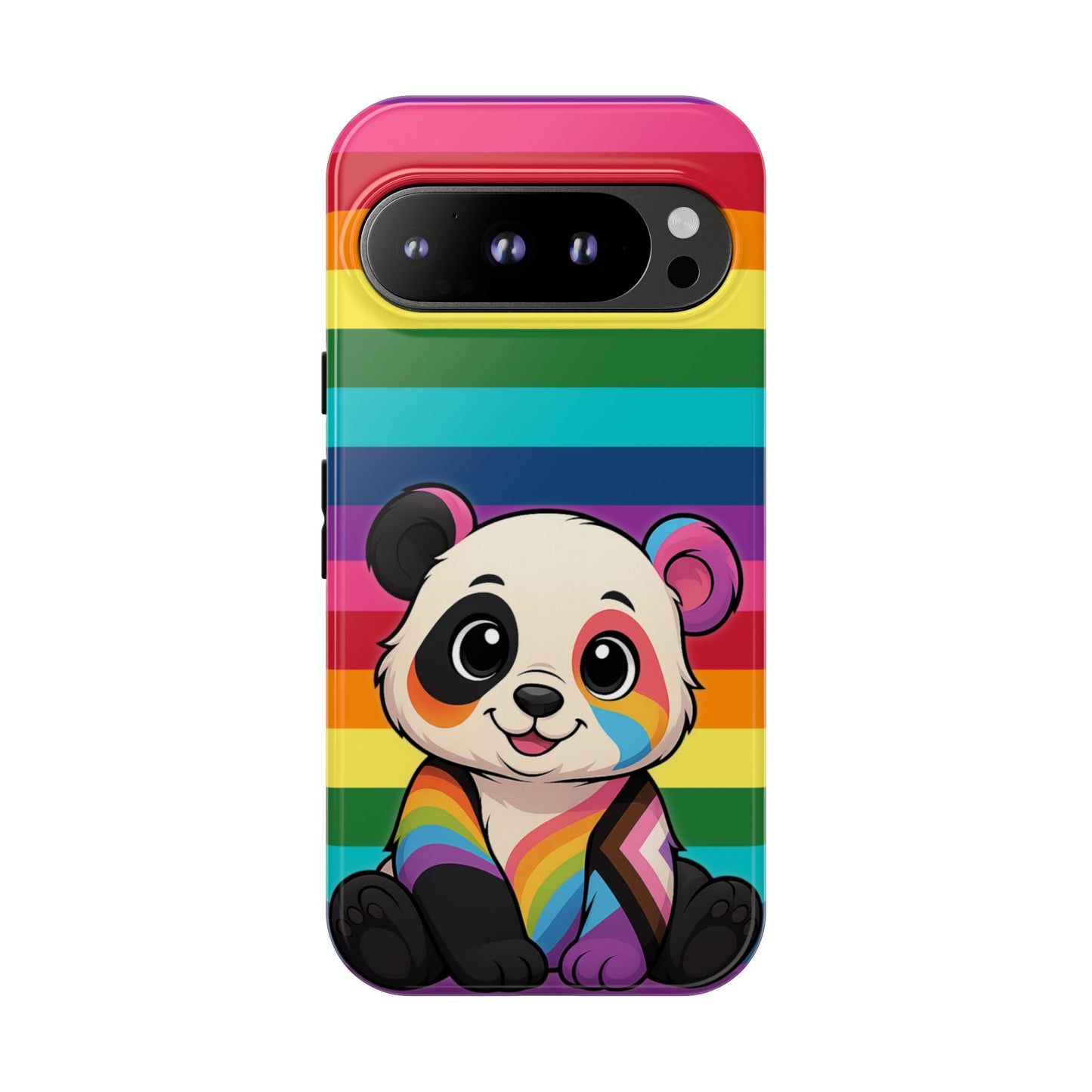 "pridecub" – progress + rainbow pride panda android tough phone case