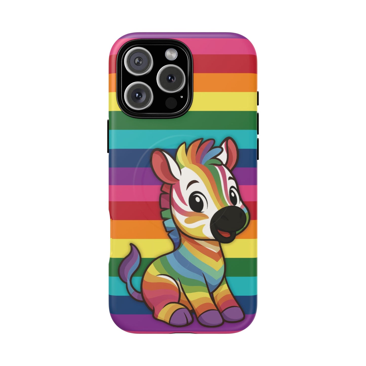 "zee the o.g." – original rainbow pride zebra magsafe® iphone tough case