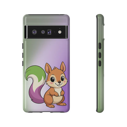 "Queeriosity"– Genderqueer Squirrel Pride Android Tough Phone Case