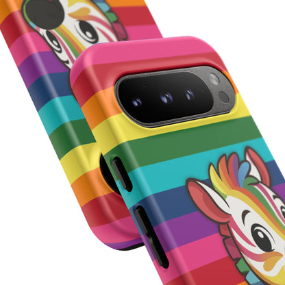 "Zee the O.G." – Original Rainbow Pride Zebra Android Tough Phone Case