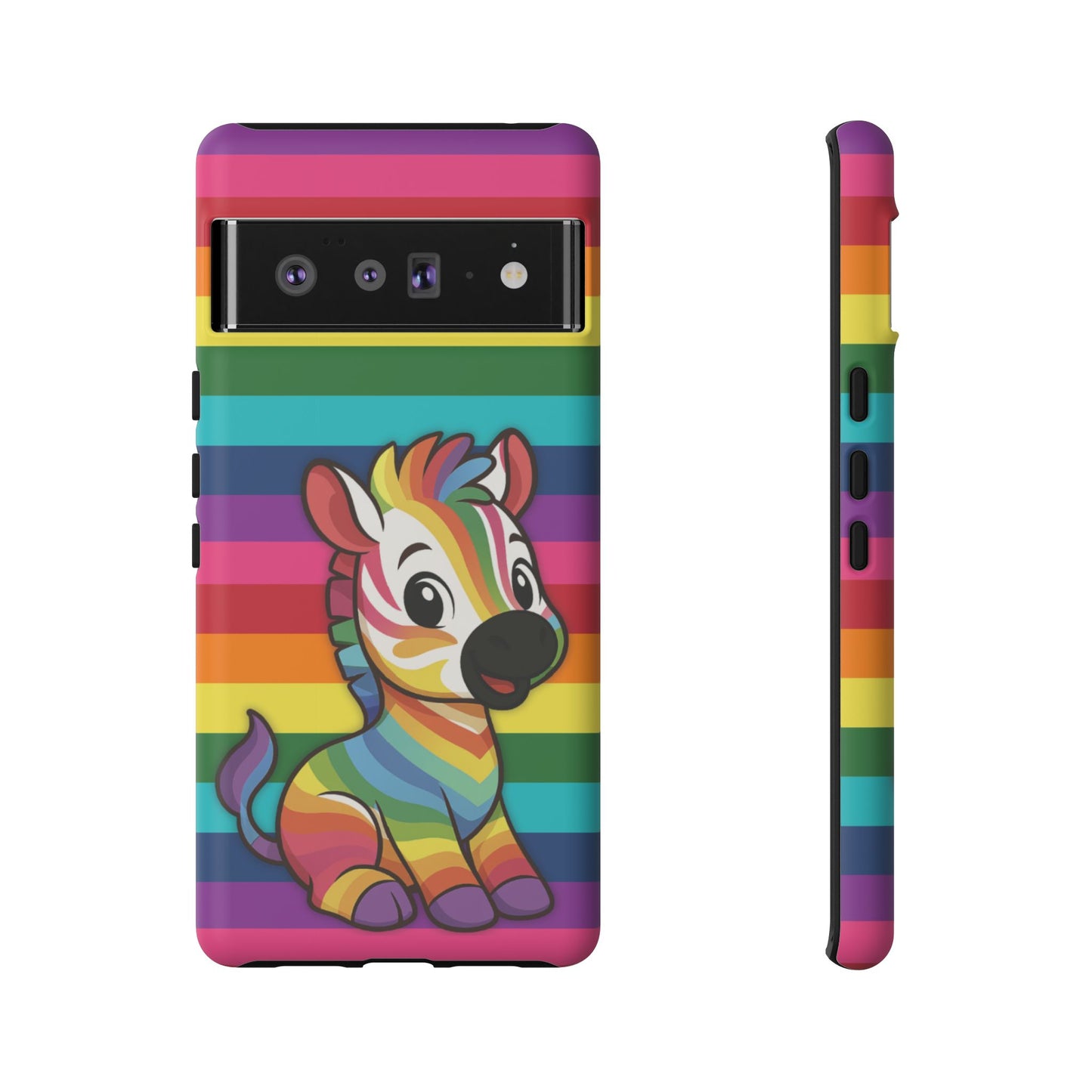 "zee the o.g." – original rainbow pride zebra android tough phone case