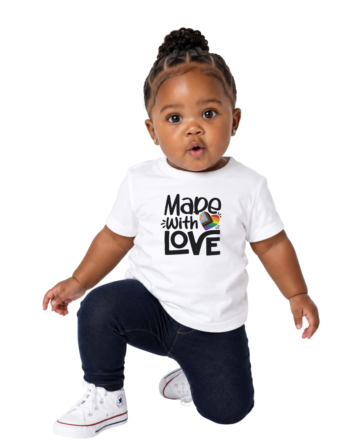 “made with love: text edition” baby jersey t-shirt