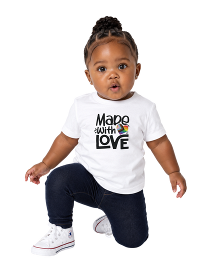 “Made With Love: Text Edition” Baby Jersey T-Shirt