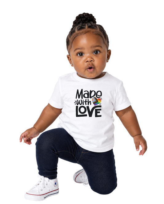“Made With Love: Text Edition” Baby Jersey T-Shirt